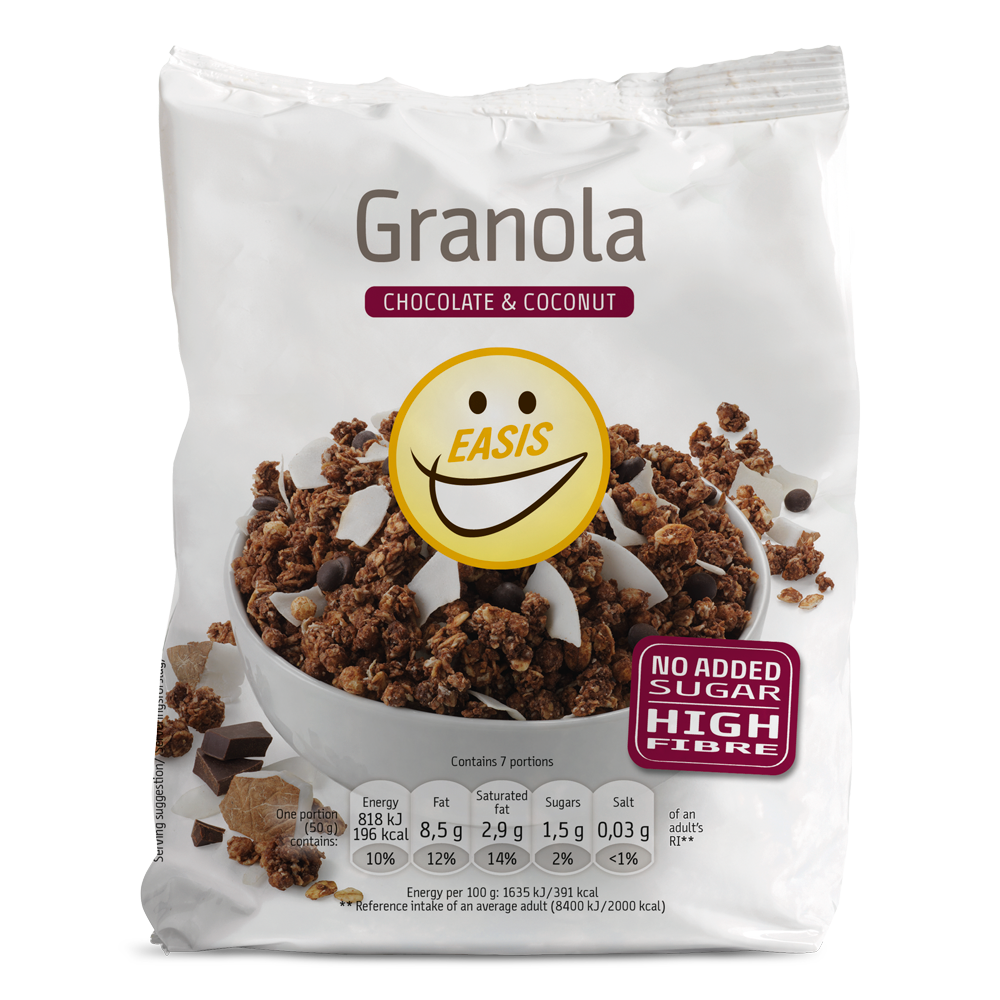 EASIS Granola, Chocolate and Coconut, 350 g