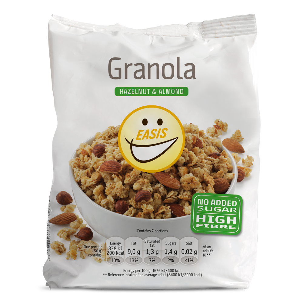 EASIS Granola, Hazelnuts Almonds, 350 g