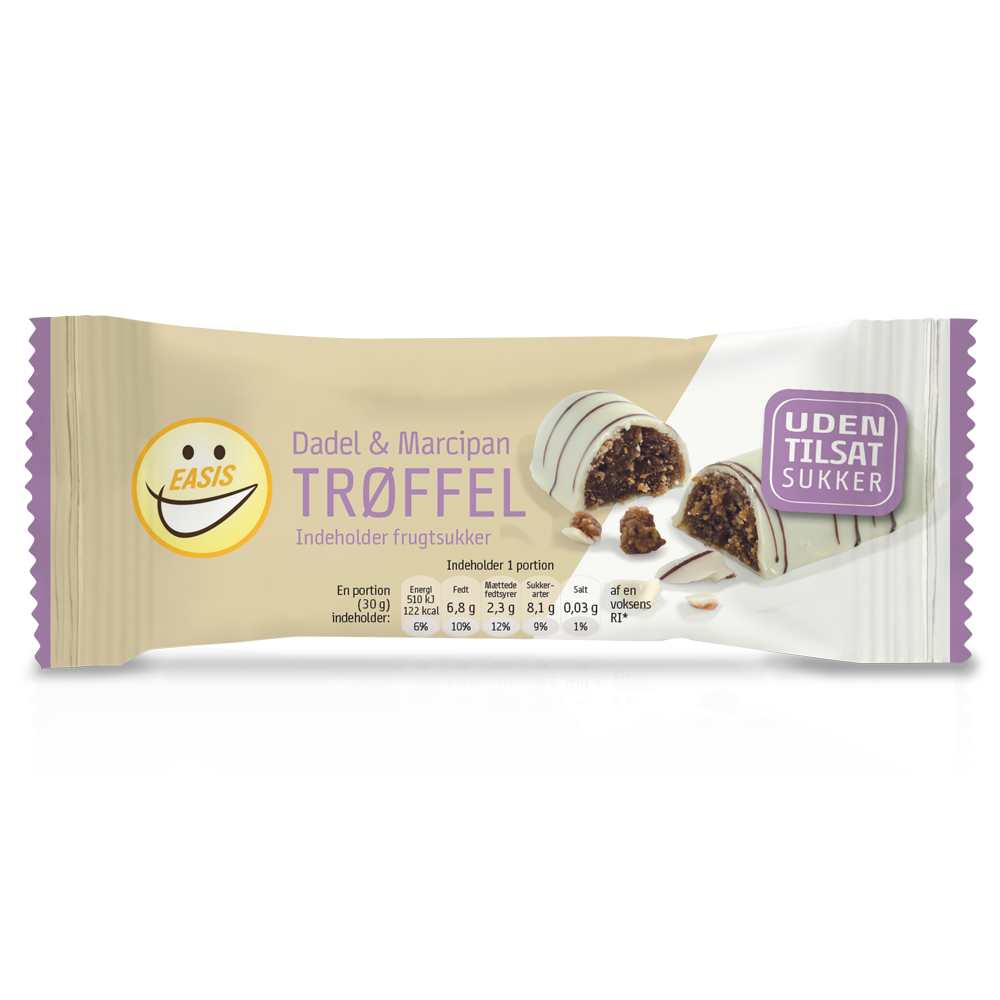 EASIS Truffle White with dates and marzipan 30g