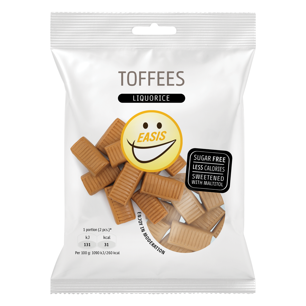EASIS Liquorice Toffees 60g