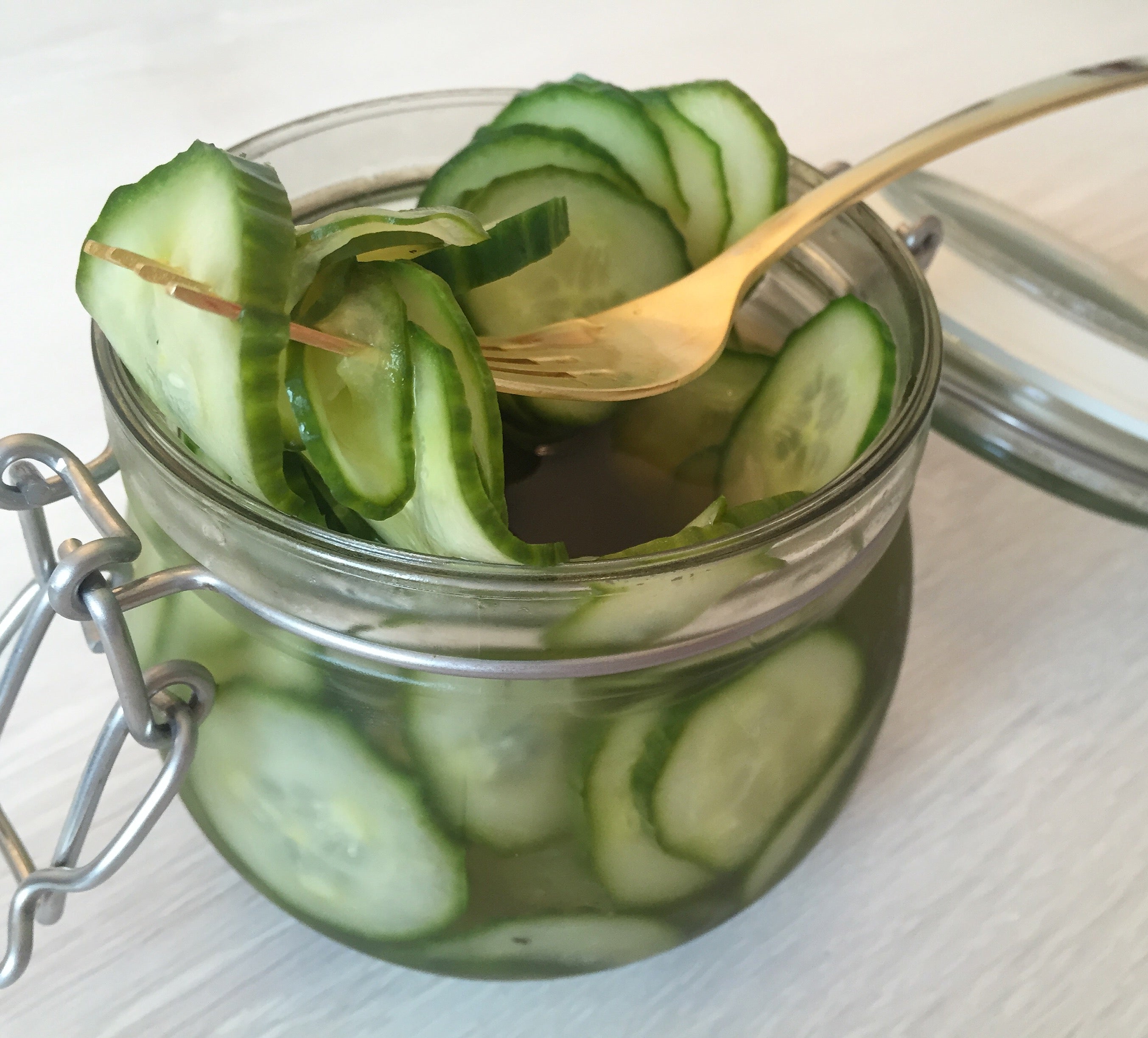 Cucumber salad with no added sugar