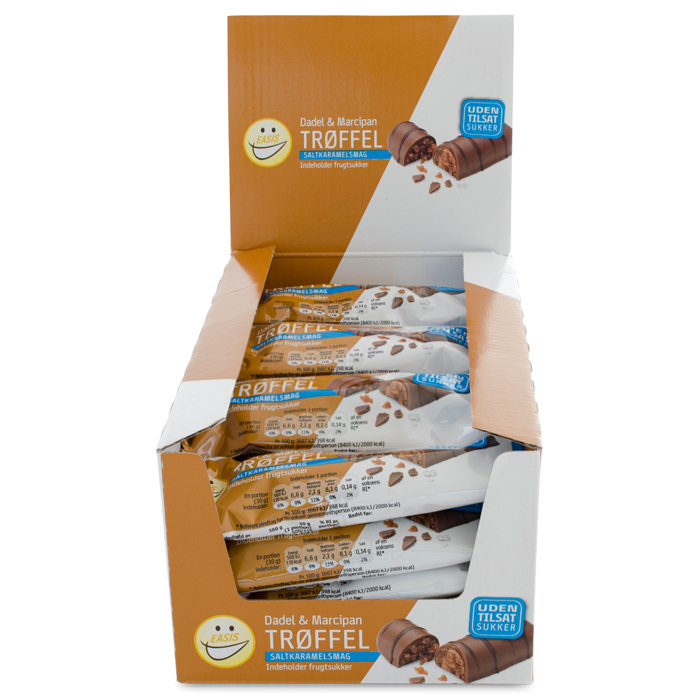 EASIS Truffle Salted Caramel with dates and marzipan 25 pcs